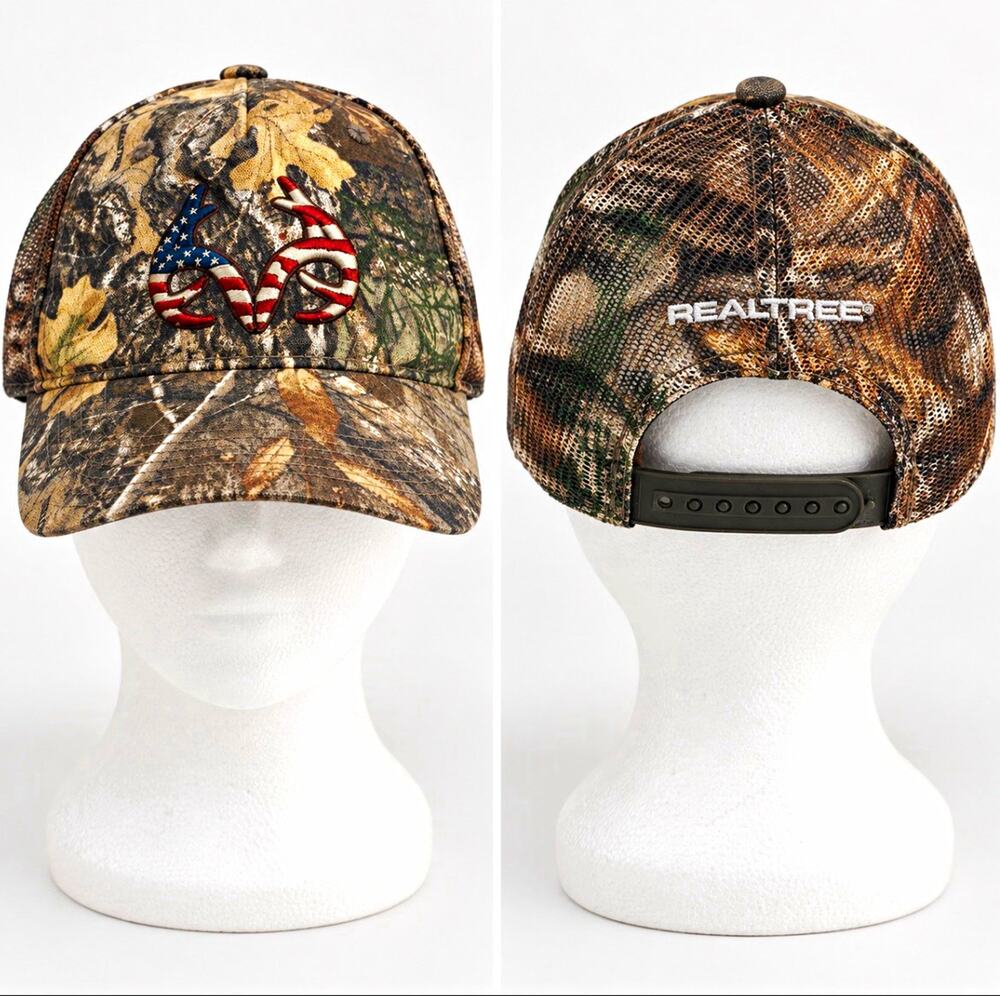 Outdoor Cap Realtree Camo Mesh Back Adjustable Snapback Ball Cap OSFM